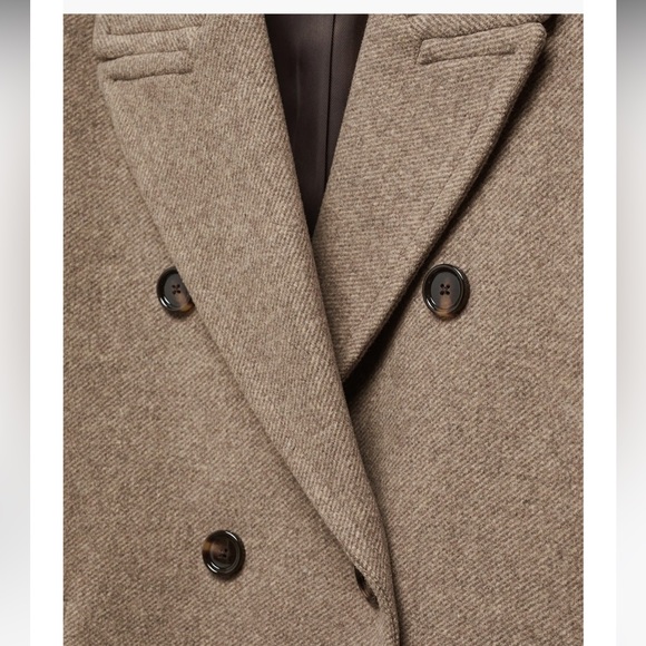 MANGO DOUBLE BREASTED OVERSIZED COAT - Picture 3 of 4